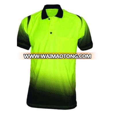 Hot selling fluorescent short sleeve men sport shirt custom polo t shirt polo shirt