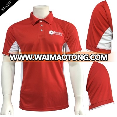 Custom Dry Fit Embroidered Company Logo Red Polo Shirt