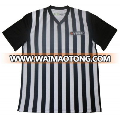 new sublimated black and white stripe Basketball referee shirt