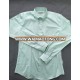 Poplin light green mens shirt plain color dress shirt with one front pocket